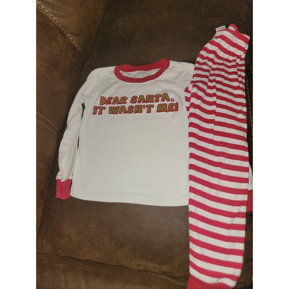 Gymboree holiday Christmas dear santa it wasn't me pajamas gymmies size 6